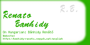 renato banhidy business card