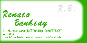 renato banhidy business card